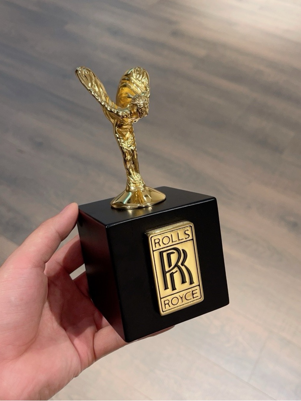 Rolls-Royce  Gold & Black Spirit Sculpture Accent
